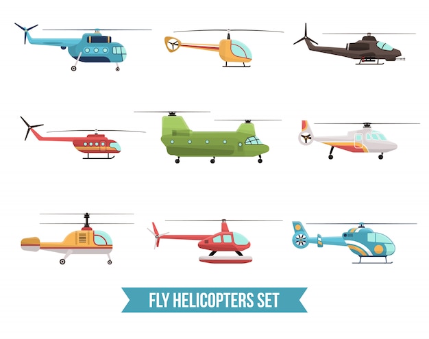 Set de helicópteros voladores