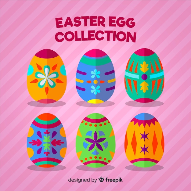 Vector gratuito set de huevos de pascua