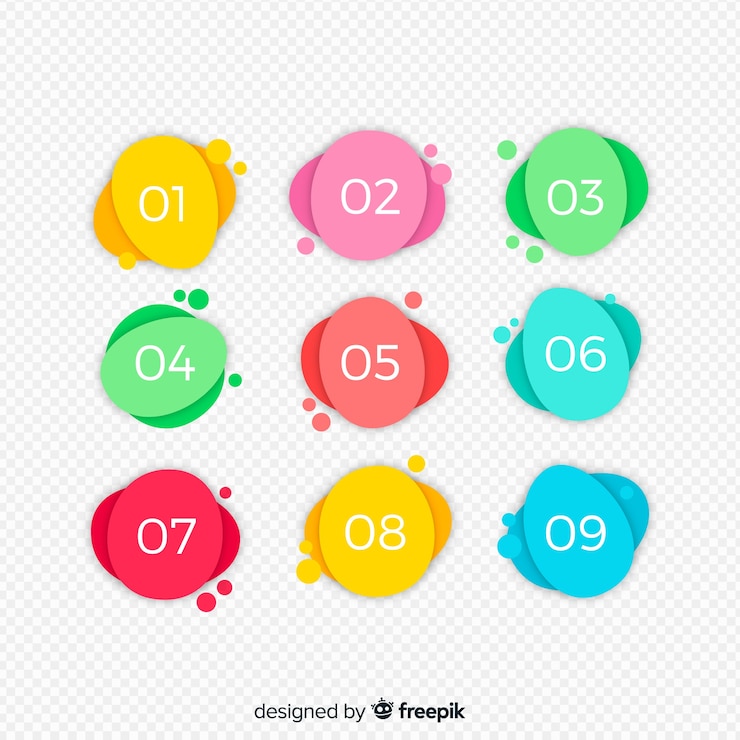 Vector gratuito set de iconos abstractos y coloridos