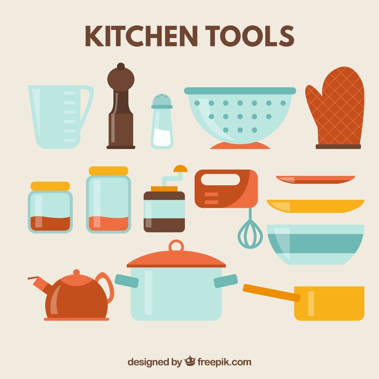 Vector gratuito set de iconos de herramientas de cocina