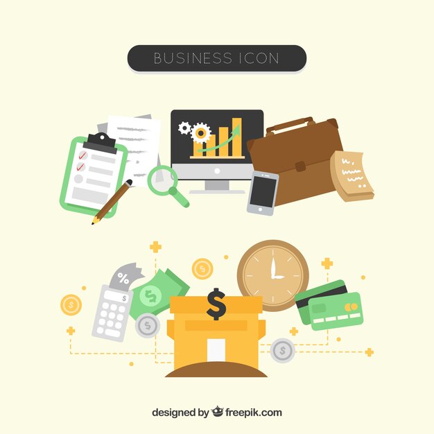 Set de iconos de negocios