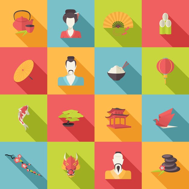 Set de iconos orientales