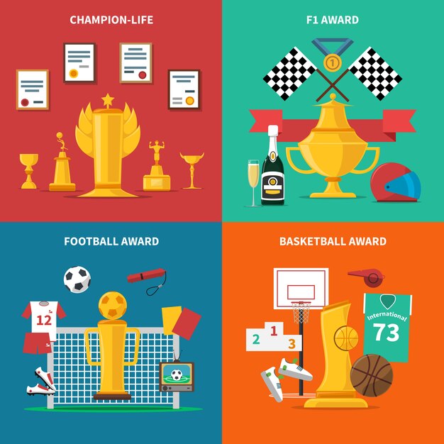 Set de iconos de premios deportivos