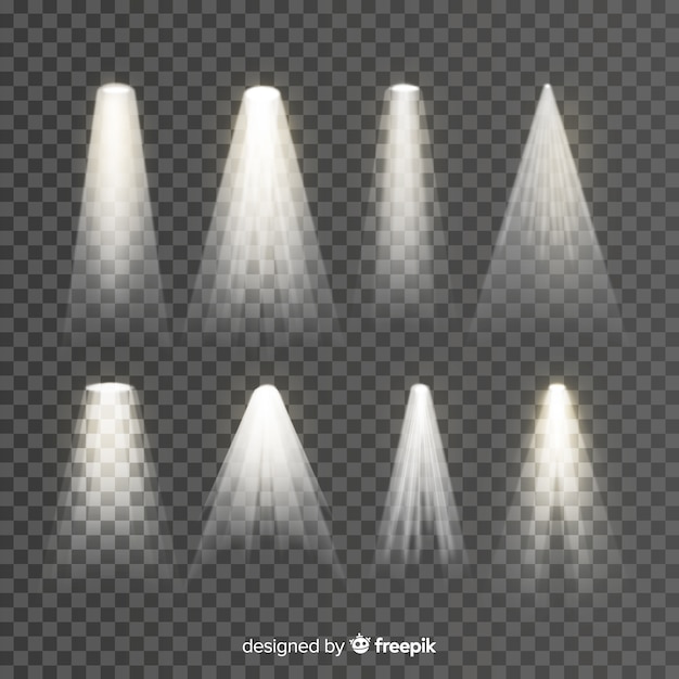 Vector gratuito set de iluminación de escena