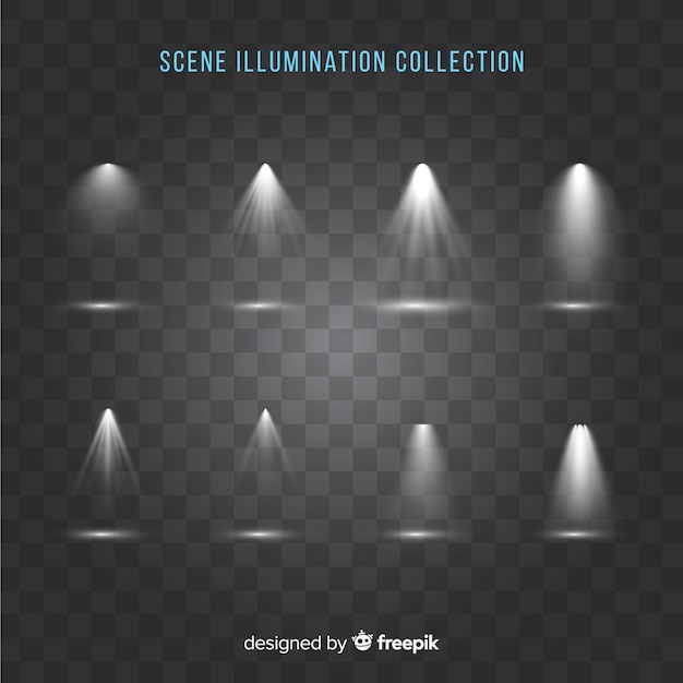 Set de iluminaciones de escena