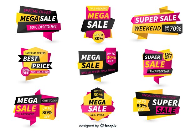 Set de insignias de compras