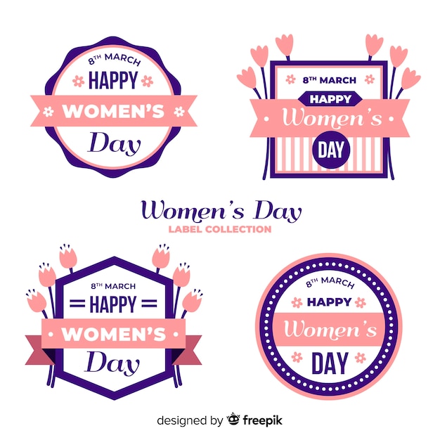 Set de insignias del día de la mujer