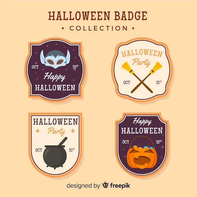 Set de insignias de halloween