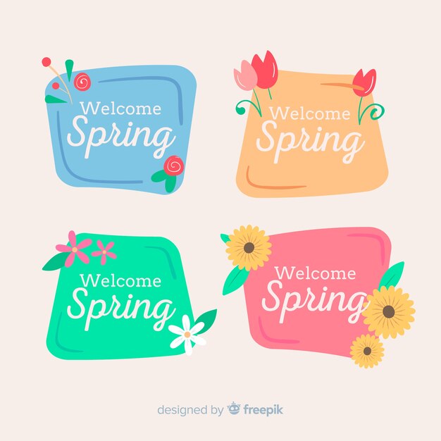 Set de insignias primaverales