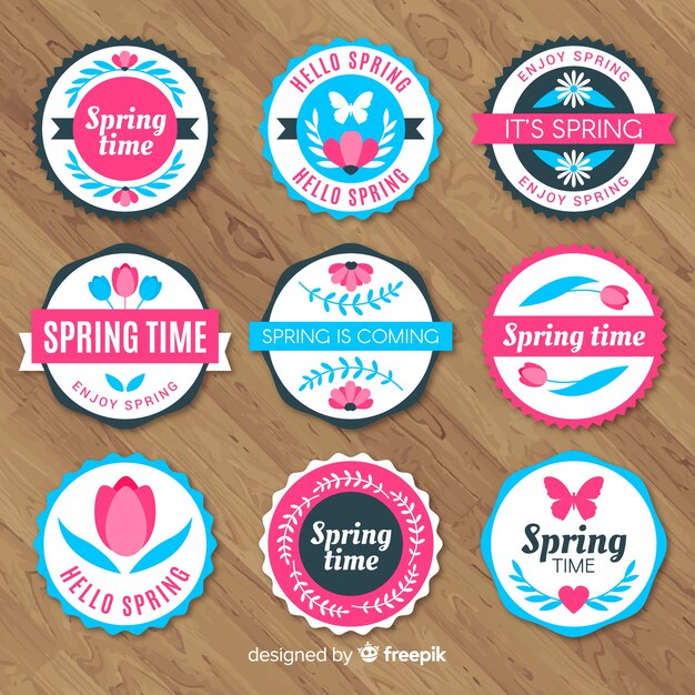 Set de insignias  primaverales