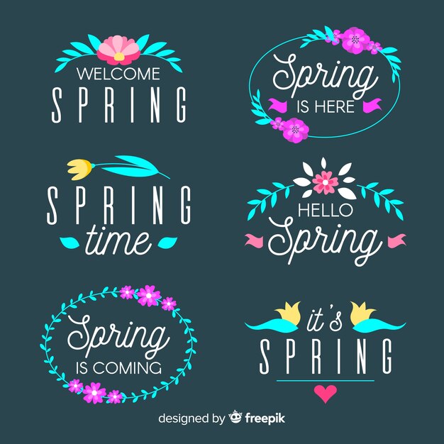 Set de insignias  primaverales