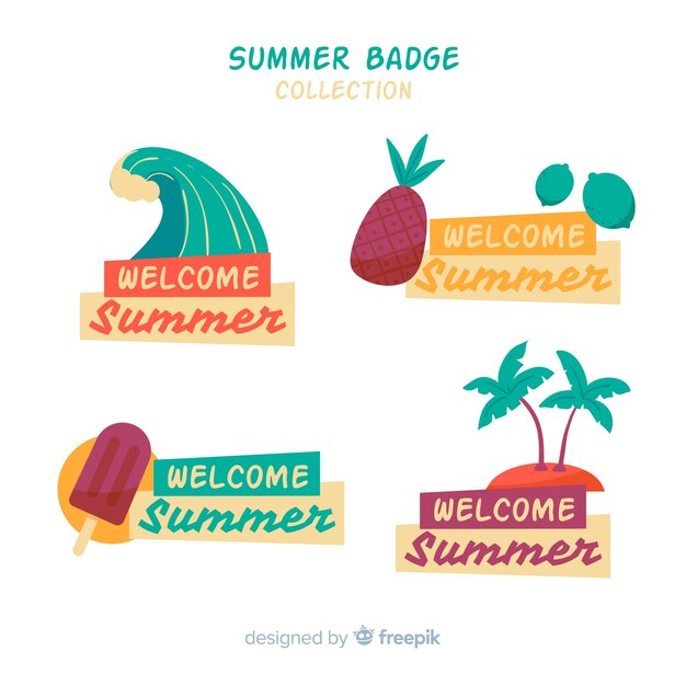 Set de insignias veraniegas