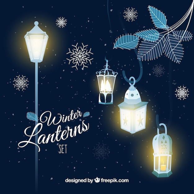 Set de lámparas de invierno