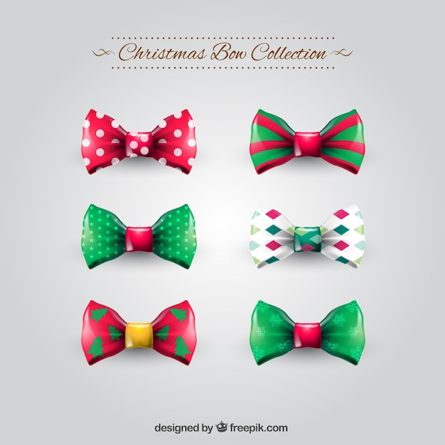 Set de lazos navideños