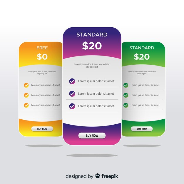 Set de lista de precios