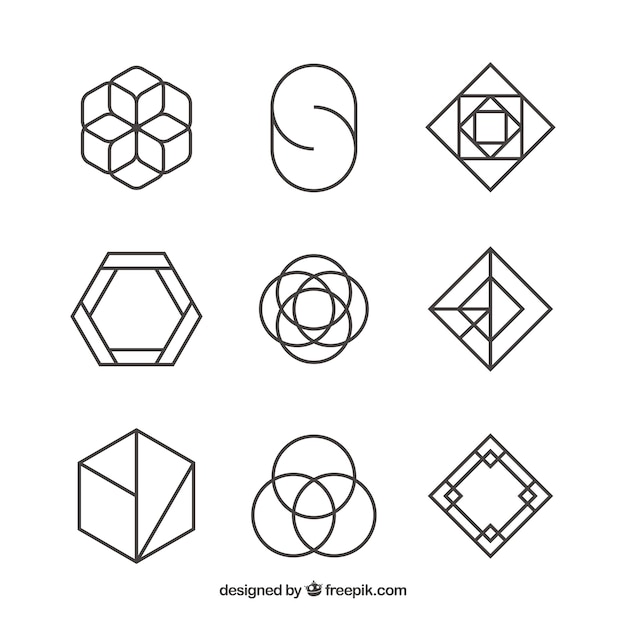 Set de logos de formas abstractas