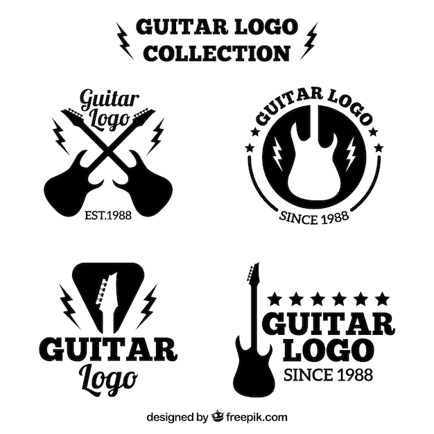 Set de logos de guitarras