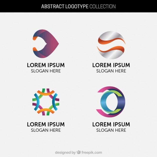 Set de logos modernos de colores