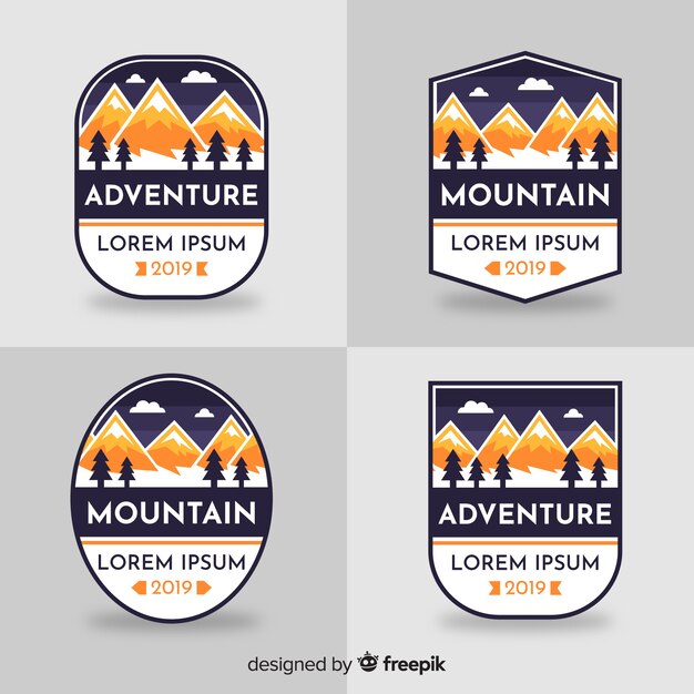 Set de logotipos de aventuras