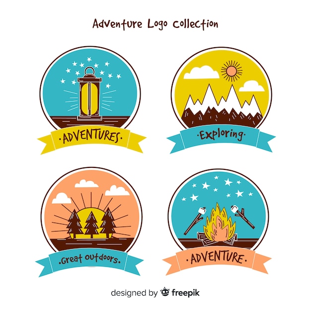 Set de logotipos de aventuras