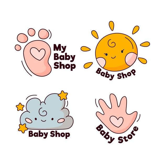 Set de logotipos de bebé