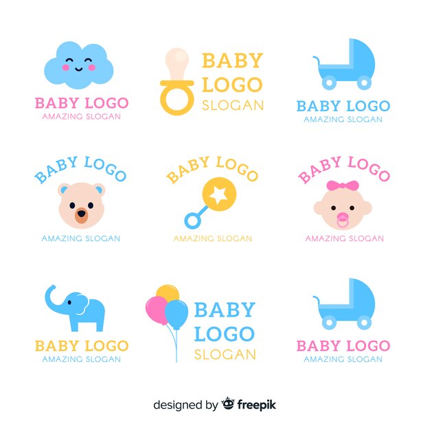 Set de logotipos de bebés