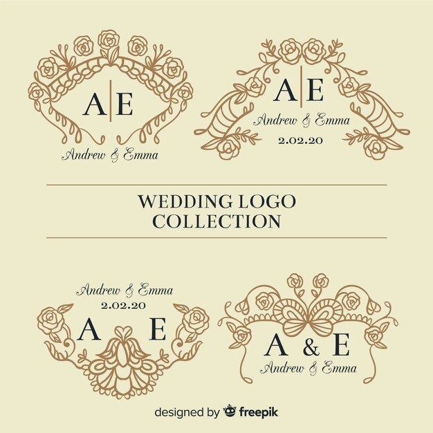 Set de logotipos de boda