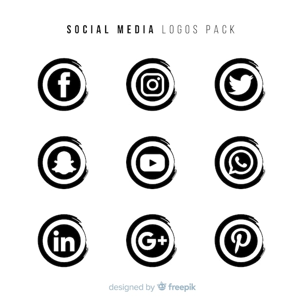 Vector gratuito set de logotipos de redes sociales