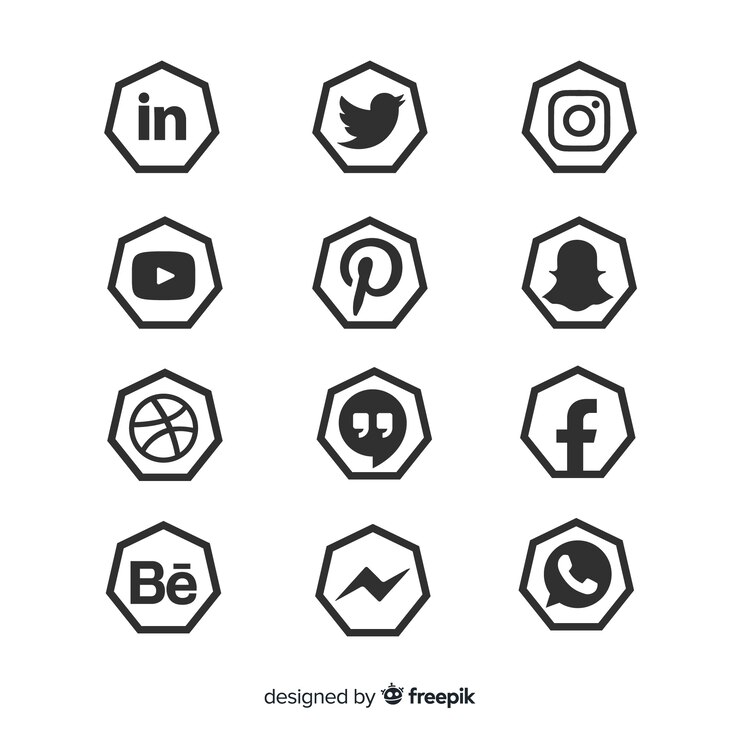 Vector gratuito set de logotipos de redes sociales
