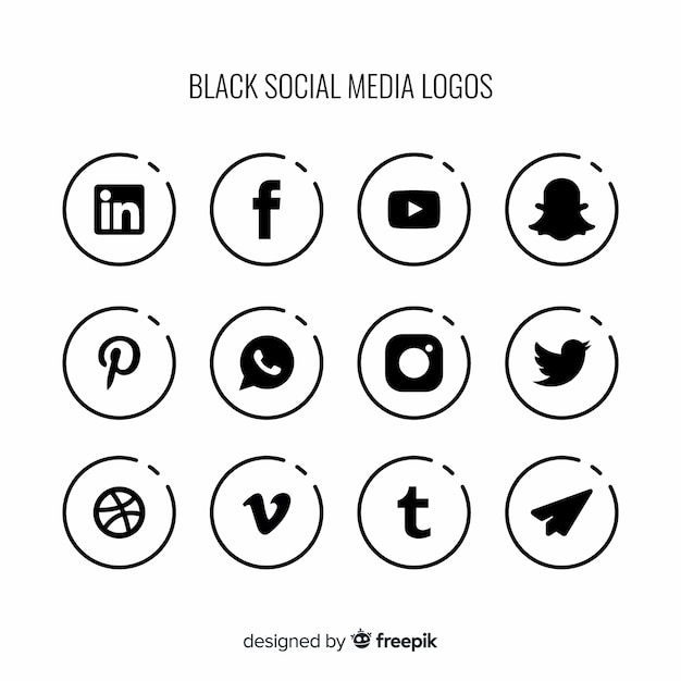 Set de logotipos de redes sociales