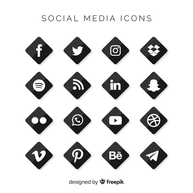 Set de logotipos de redes sociales