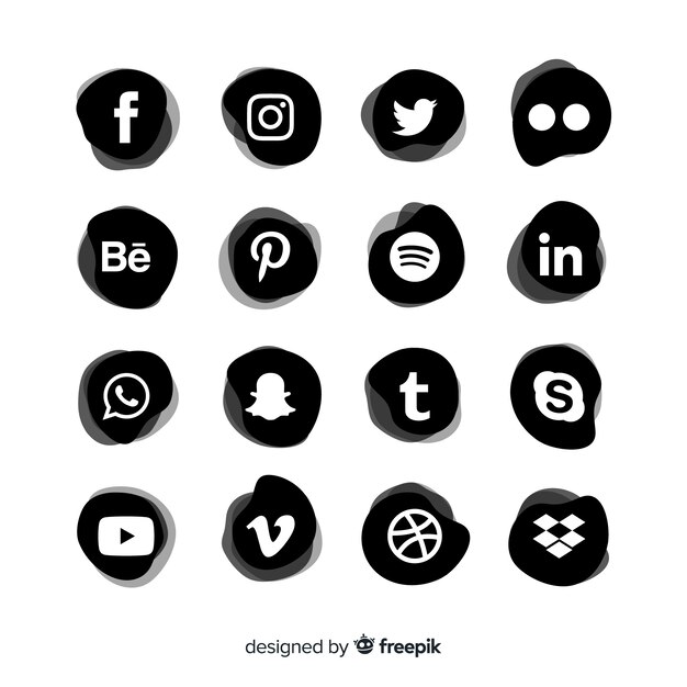 Set de logotipos de redes sociales