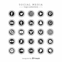 Vector gratuito set de logotipos de redes sociales