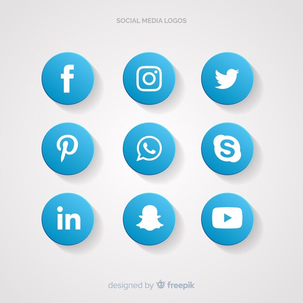 Set de logotipos de redes sociales