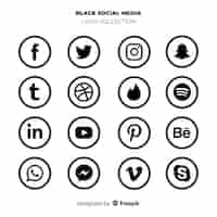 Vector gratuito set de logotipos de redes sociales