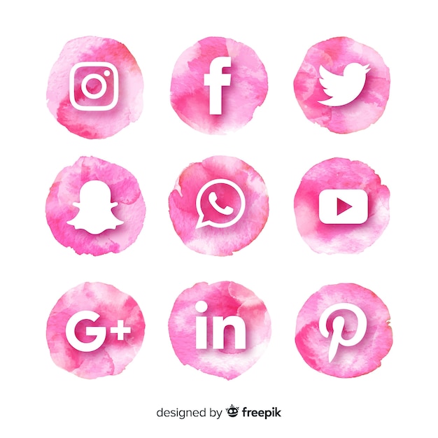 Vector gratuito set de logotipos de redes sociales