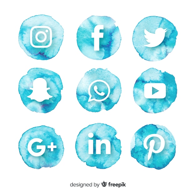 Vector gratuito set de logotipos de redes sociales