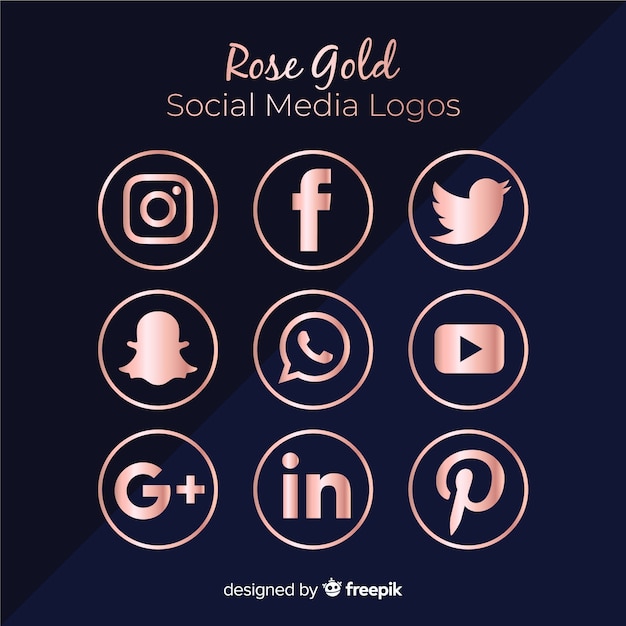 Vector gratuito set de logotipos de redes sociales