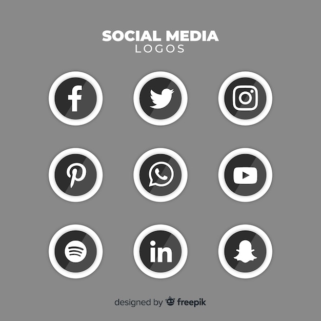 Set de logotipos de redes sociales