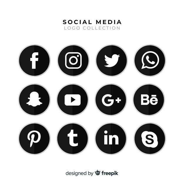 Set de logotipos de redes sociales