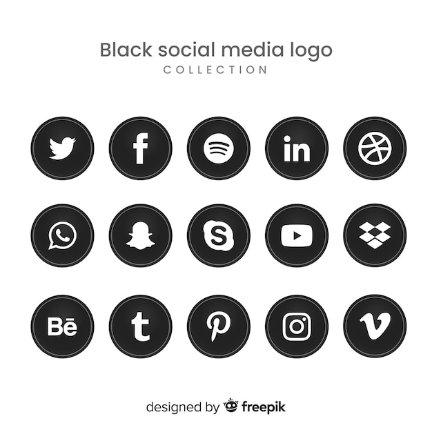 Set de logotipos de redes sociales