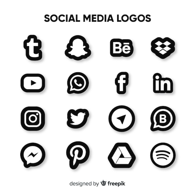 Set de logotipos de redes sociales