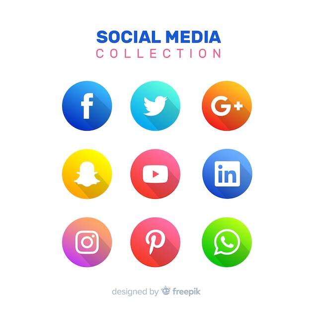 Set de logotipos de redes sociales