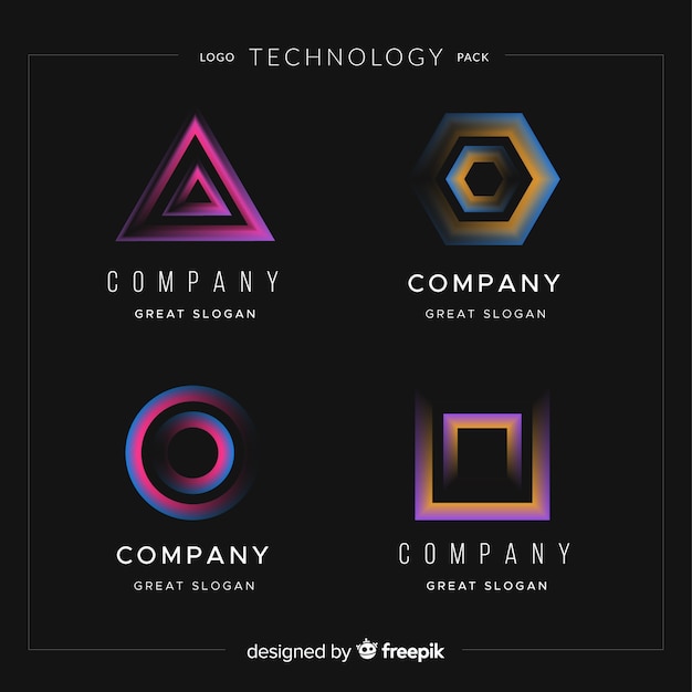Set de logotipos tecnológicos