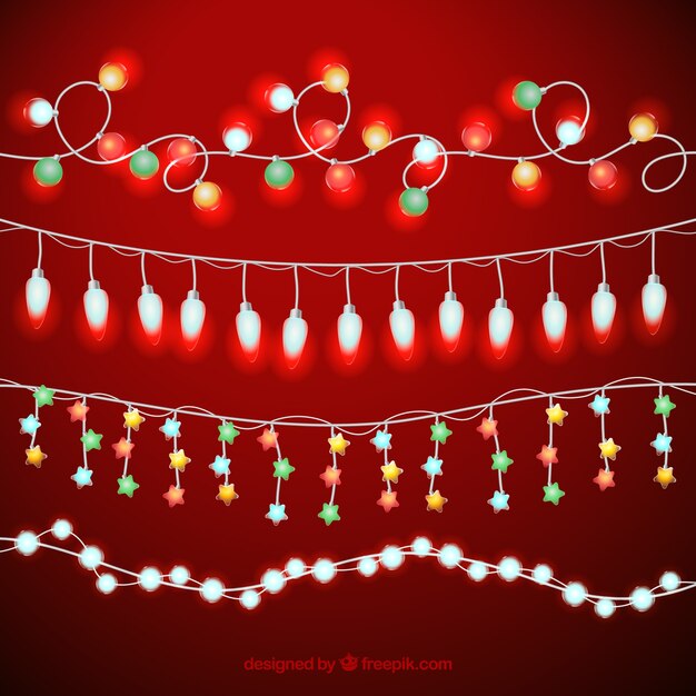 Set de luces de navidad decorativas