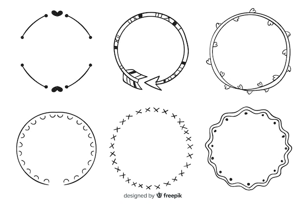 Set de marcos decorativos dibujados