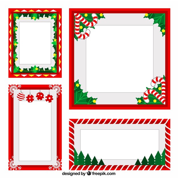 Set de marcos decorativos navideños 