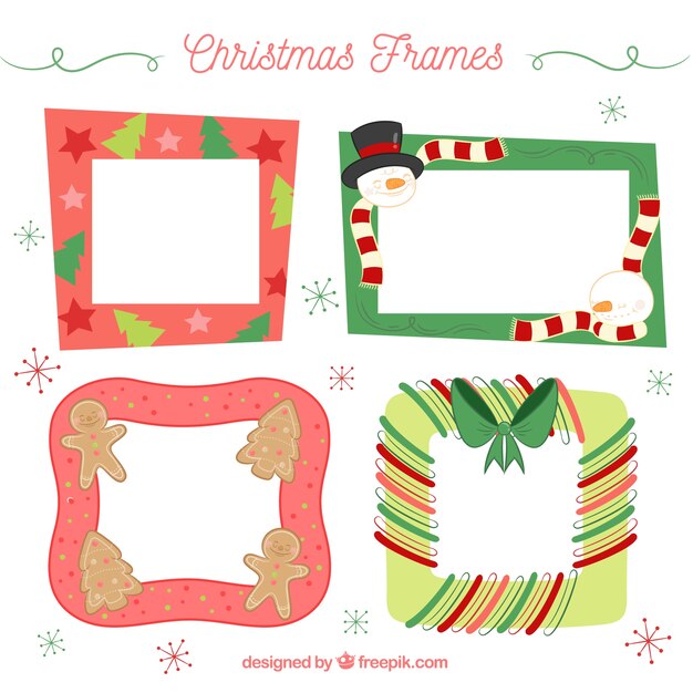 Set de marcos decorativos navideños