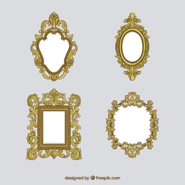 Set de marcos dorados victorianos 