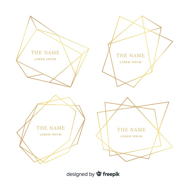 Set de marcos dorados